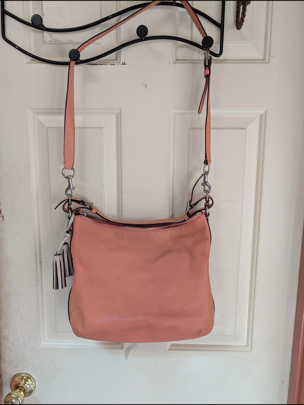 Coach Legacy Leather Courtenay Soft Coral Crossbody Or Shoulder Bag